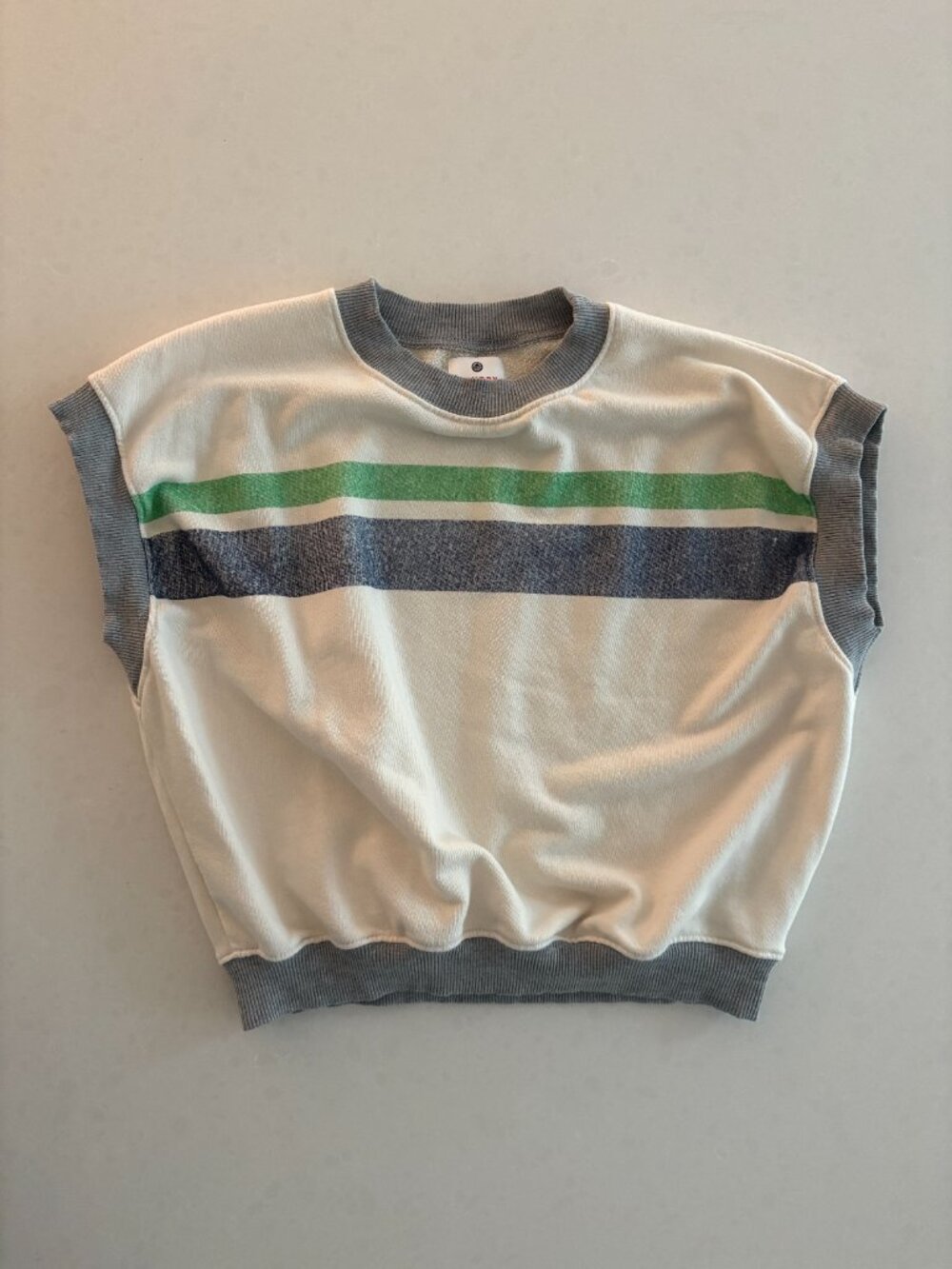 Sundry Sleeveless Striped Sweatshirt – Size Medium
